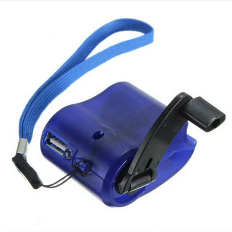 Universal Manual Hand Crank Emergency Phone Charger, Portable USB Dynamo Power Supply for Outdoor Camping, Hiking, and Survival