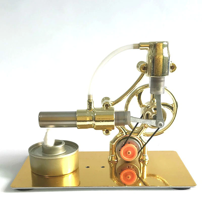 DIY Hot Air Stirling Engine Miniature Steam Power Lab Model Electricity Toy, Educational Heat Engine Kit for Physics Experiment, STEM Learni