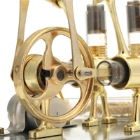 DIY Hot Air Stirling Engine Miniature Steam Power Lab Model Electricity Toy, Educational Heat Engine Kit for Physics Experiment, STEM — view 2