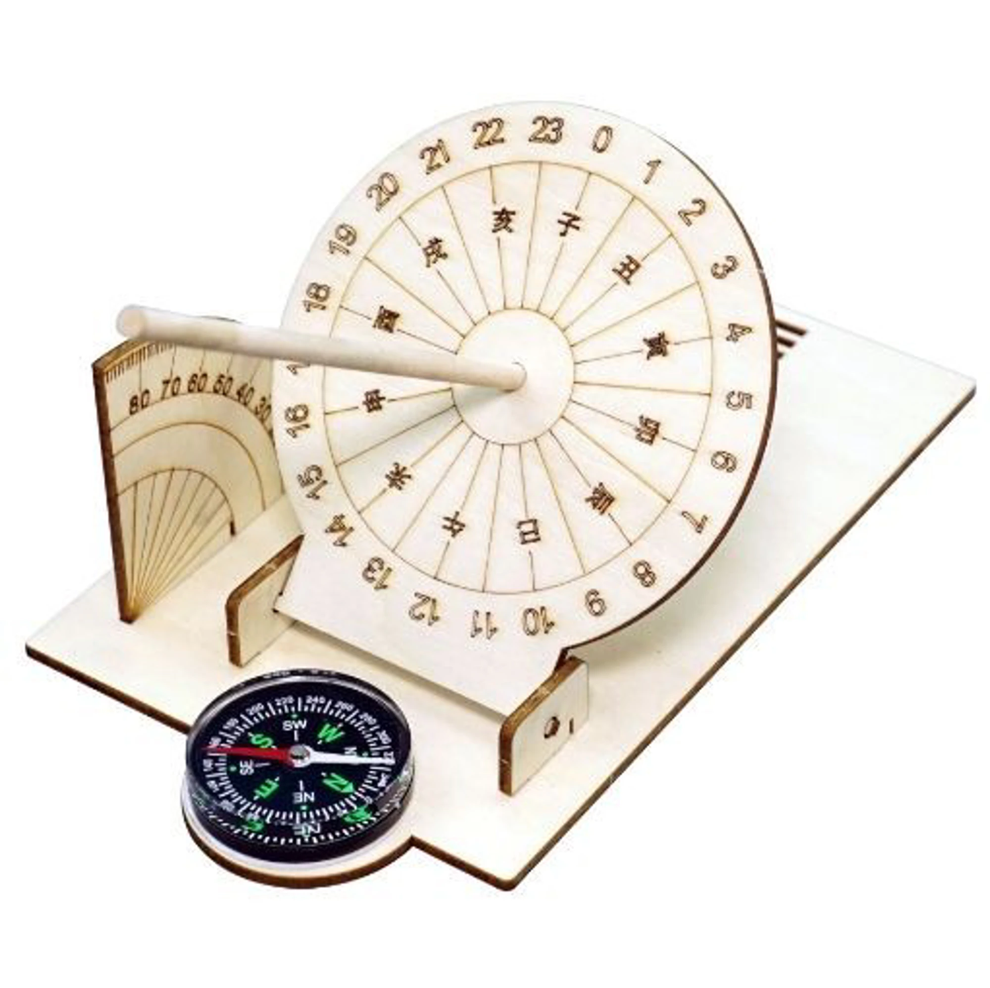 DIY Sundial Assembly Kit for Kids and Adults, Educational STEM Learning Science Project, Hands-On Timekeeping Model, Perfect for Home School