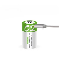 Rechargeable C Battery 1.5V Lithium Ion USB Type C Charging Cable Included High Capacity Long Lasting Power for Flashlights Toys Radios Emergency — view 2