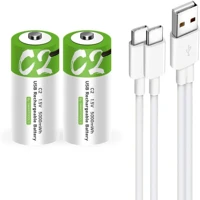 Rechargeable C Battery 1.5V Lithium Ion USB Type C Charging Cable Included High Capacity Long Lasting Power for Flashlights Toys Radios Emergency — view 5
