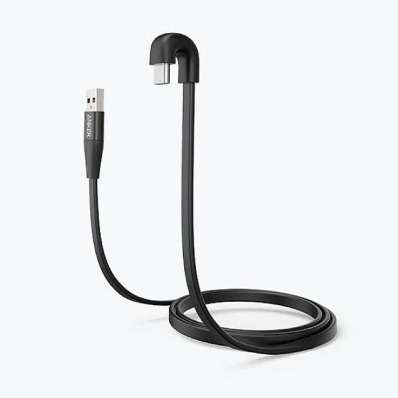 Anker A8712 U Shaped Lightning Elbow Charging Cable Mobile Phone Gaming Fast Charging Cable 90 Degree Connector iPhone iPad iOS Devices Durable — view 1