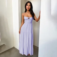 Chic White Tiered Line Dress for Women Soft Flowy Fabric Multi Layered Skirt Elegant Design Comfortable Fit Perfect Summer Brunch Events Casual Wear — view 3