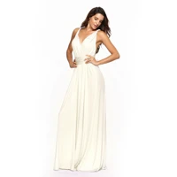 Versatile Convertible Infinity Maxi Wrap Dress Women Adjustable Multiway Design Flowy Long Silhouette Soft Fabric Bridesmaid Formal Occasion — view 1