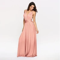 Versatile Convertible Infinity Maxi Wrap Dress Women Adjustable Multiway Design Flowy Long Silhouette Soft Fabric Bridesmaid Formal Occasion — view 2