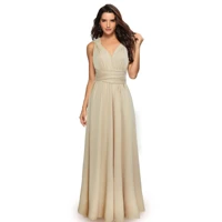 Versatile Convertible Infinity Maxi Wrap Dress Women Adjustable Multiway Design Flowy Long Silhouette Soft Fabric Bridesmaid Formal Occasion — view 3