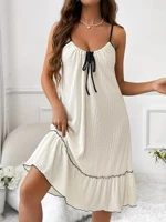Elegant White Tiered Maxi Dress for Women Sleeveless Flowy Layered Skirt Soft Lightweight Fabric Casual Summer Beach Wedding Vacation — view 5
