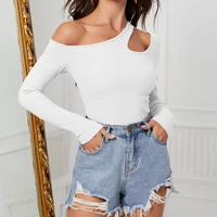 Stylish Asymmetric Neckline Slim Fit Trendy Women's Casual Party Wear Top Blouse Fashion — view 6