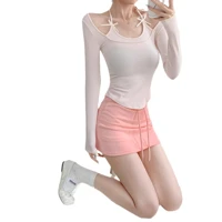 White Solid Halter Neck Top Slim Fit Sleeveless Blouse for Women Summer Party Casual Wear Lightweight Breathable Fabric — view 5