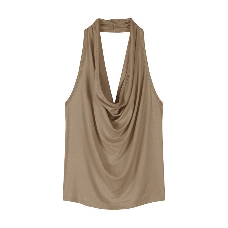 Khaki halter neck