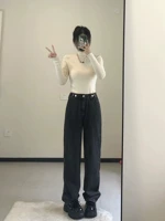 Women's Elegant Solid High Neck Top Office Wear Casual Outings Everyday Fashion Versatile All Season Basic Blouse Long Sleeve Professional Workwear — view 1
