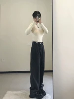 Women's Elegant Solid High Neck Top Office Wear Casual Outings Everyday Fashion Versatile All Season Basic Blouse Long Sleeve Professional Workwear — view 2