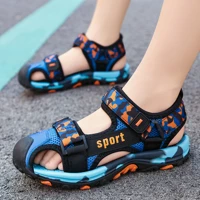 Boys Camouflage Sports Sandals with Velcro Straps, Closed Toe — view 3
