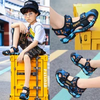 Boys Camouflage Sports Sandals with Velcro Straps, Closed Toe — view 4