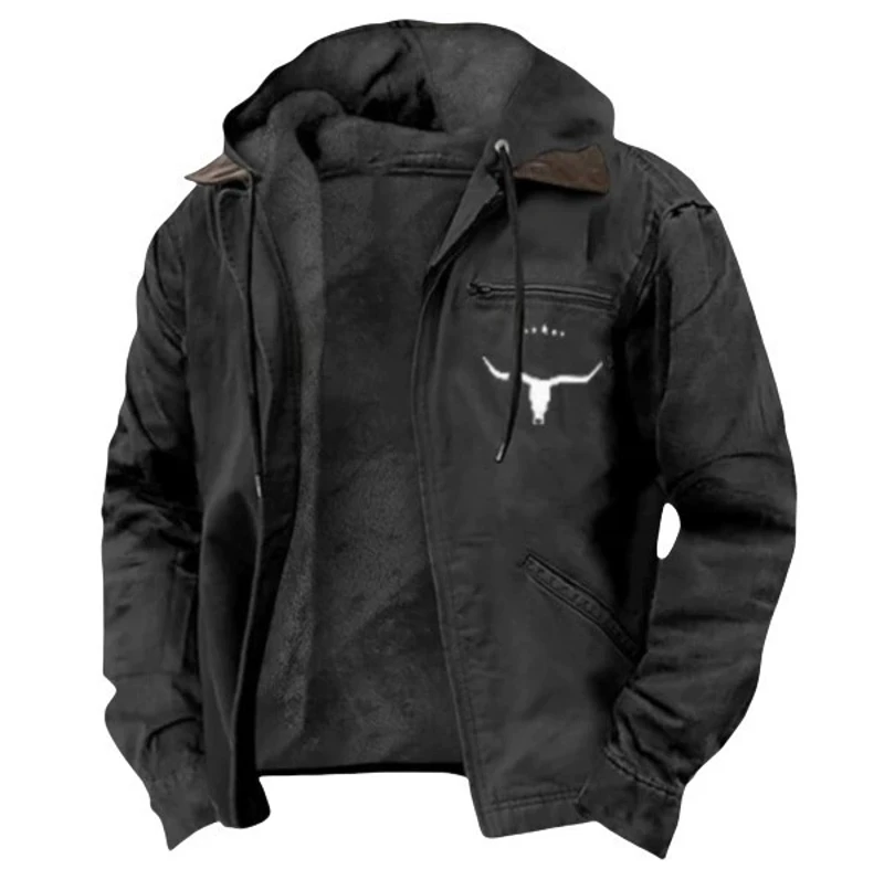 Black with Bull Print