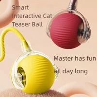 Automatic Smart Interactive Cat Ball with Rope, Silicone Pet Toy video