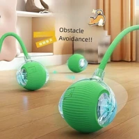 Automatic Smart Interactive Cat Ball with Rope, Silicone Pet Toy — view 3
