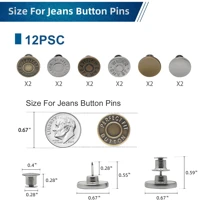 Jean’s Buckle can be Adjusted and Detached, Nail-free Fixed Buttons, Versatile Pants Change Waist Size, Waist Button Accessories — view 2