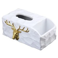 Luxury Resin Tissue Box Imitation Ceramic Tabletop Tissue Box for Living Room High Value Creative Napkin Box Home Decor video