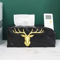Luxury Resin Tissue Box Imitation Ceramic Tabletop Tissue Box for Living Room High Value Creative Napkin Box Home Decor — view 5