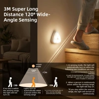 Rechargeable LED Motion Sensor Night Light, Magnetic Mount — view 2