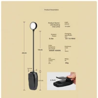 Rechargeable LED Clip Light with Flexible Gooseneck, 3 Color Modes — view 2