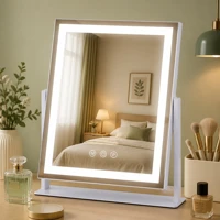 LED Vanity Mirror with Touch Controls, Foldable Desktop Makeup Mirror — view 1