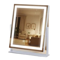 LED Vanity Mirror with Touch Controls, Foldable Desktop Makeup Mirror — view 5