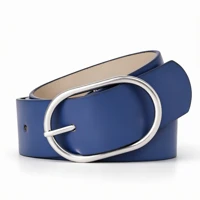 Women's PU Leather Belt with Oval Pin Buckle, 3.8 cm Wide video