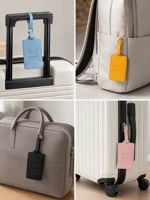 PU Leather Luggage Tag with Metal Loop, Anti-Loss Suitcase Identifier — view 2