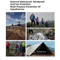 Emergency Thermal Blanket, Portable Foil Survival Sheet for Camping & Hiking — view 2